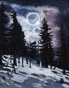 Penumbra. Oil, polyester, wood and copper.99 x 78 cm